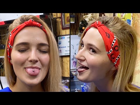 Видео: Как я ПРОКОЛОЛА ЯЗЫК || Пирсинг языка