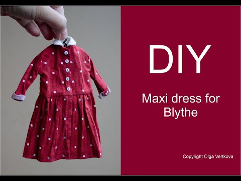 Видео: Maxi dress with front closure. Длинное платье с застежкой спереди