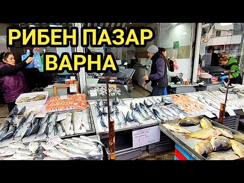 Видео: Рибната борса на колхозния пазар в гр. Варна! 5.12.2022 година! Прясна морска и сладководна риба!