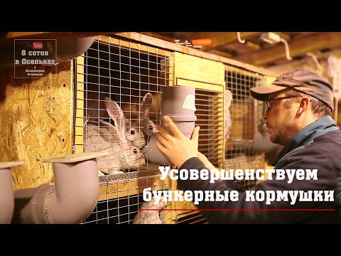 Видео: Усовершенствуем бункерные кормушки для кроликов