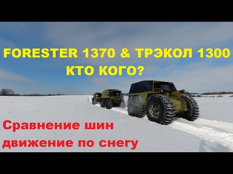 Видео: Шина Forester 1370х600 работа по снегу.