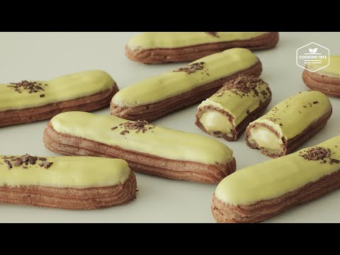 Видео: Рецепт эклера с фисташками | Шоколадный эклер