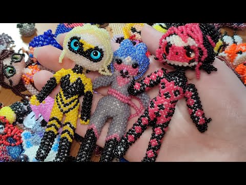 Видео: 🐞обзор на мои фигурки Леди баг и Супер кот/бисеропоетение/мои амигуруми из бисера🐞