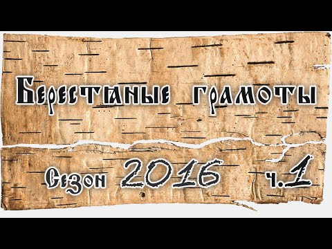 Видео: А.А. Зализняк. О берестяных грамотах из раскопок сезона 2016 года. Лекция 1