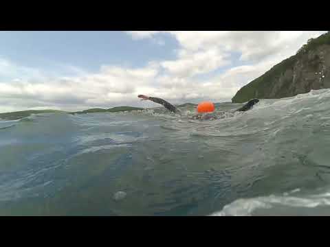 Видео: Заплыв вокруг мыса Басаргина 2017