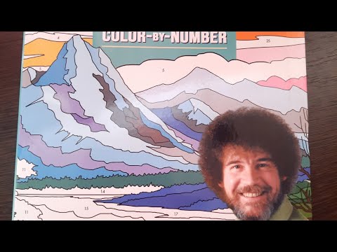 Видео: Обзор раскраски по номерам  Bob Ross