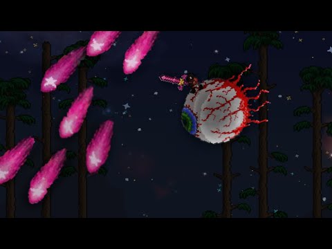 Видео: Уничтожил глаз ктулху будучи мечником в Terraria!