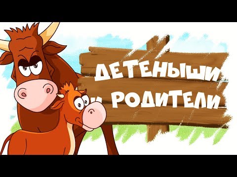 Видео: Домашние животные и их детеныши! Развивающие мультики для детей!