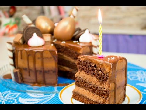 Видео: Мега Шоколадный Торт Моя Прага на мой День Рождения!  - Я - ТОРТодел!