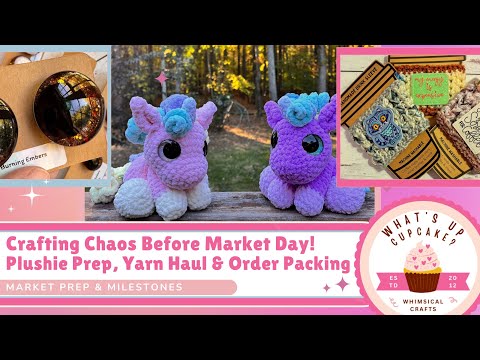 Видео: Готовимся к большой ярмарке! Вязаные вещи, доставка пряжи и расписанные вручную глаза 🧶💖