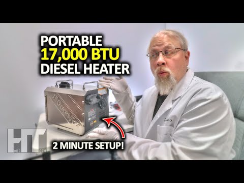 Видео: Обзор портативного дизельного обогревателя BougeRV мощностью 17 тыс. БТЕ