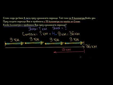 Видео: Текстова задача с две стъпки: тичане І Умножение и деление І 2. клас (България) І Кан Академия