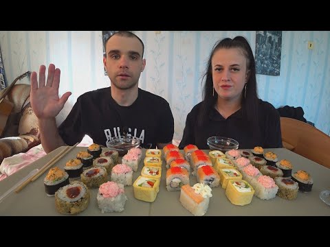 Видео: МУКБАНГ РОЛЛЫ / СОЖРАЛИ ЦЕЛЫЙ СЕТ С ВАРЕЙ / ОБЖОР / EATING Mukbang ASMR АСМР 먹방