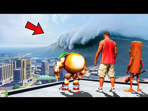 Видео: ЦУНАМИ БРЕЙНРОТАРДЫ БАСЫП АЛДЫ (GTA V)