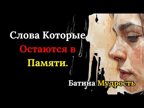 Видео: Жизненные Цитаты Которые Задевают Душу! Батина Мудрость!