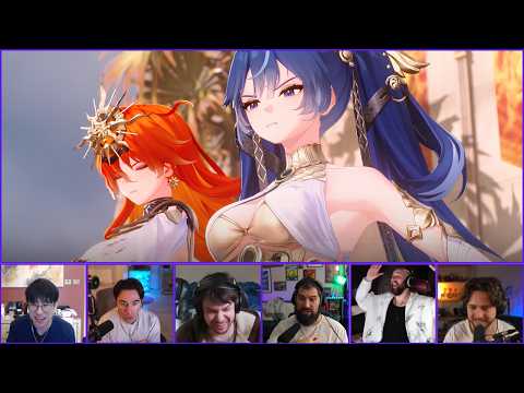 Видео: Реакция стримеров на первое появление Августы и Иуно | Реакция на сюжет Wuthering Waves 2.4