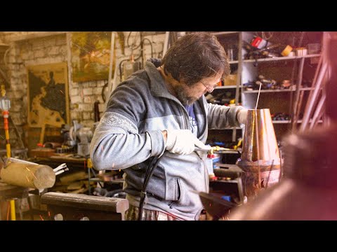 Видео: Медный факел с "живым светом". #HandMade. Ручная работа. #Медь