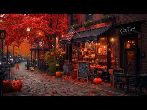 Видео: 🎃 Уютное джаз-кафе на Хэллоуин – Нежный осенний джаз для отдыха, учёбы и работы ☕🍂