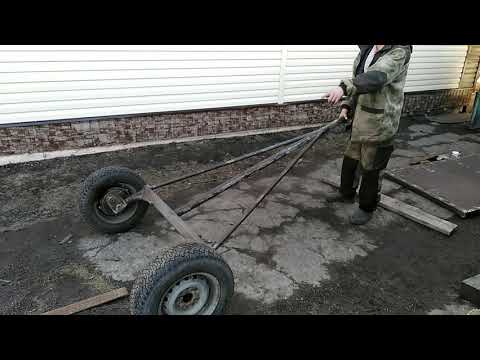 Видео: Проект "телега-самосвал" к мотоблоку. Часть 1.