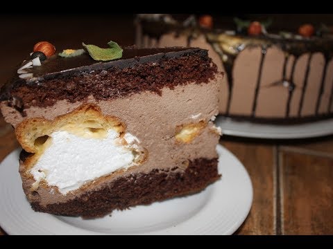 Видео: Шоколадно- муссовый торт с профитролями