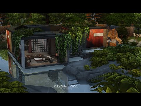Видео: Sims 4: Elemental House | Speedbuild|Вода, земля и воздух