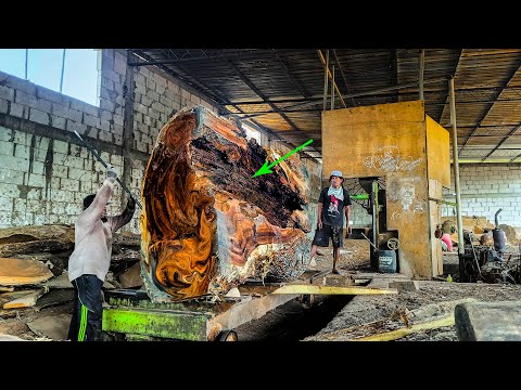 Видео: Старинная лесная древесина, пораженная молнией, продается за сотни миллионов!! распилить на твердые