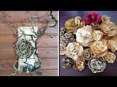 Видео: Цветы из природных материалов.Цветы из сухих грибов.Mushroom flowers.