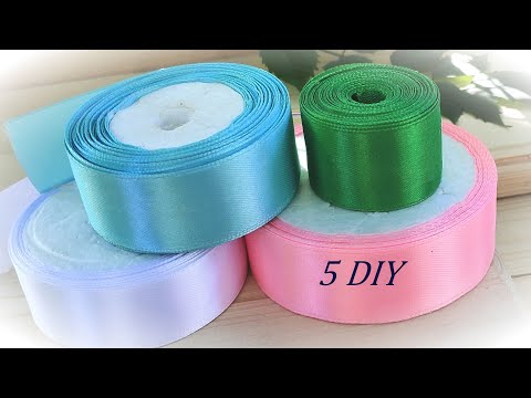 Видео: 5 Amazing DIY Crafts from Satin Ribbons Flowers 🌼 5 Идей красивых цветов канзаши