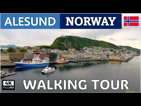 Видео: Пешеходная экскурсия по Олесунну, Норвегия 🇧🇻Msc Euribia, Эксклюзия в Норвегии!