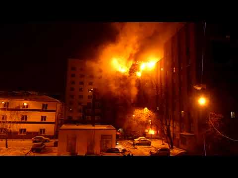 Видео: Тюмень. Пожар. 08.01.2018 г.