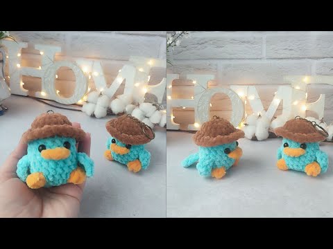 Видео: Перри утконос крючком, брелок крючком