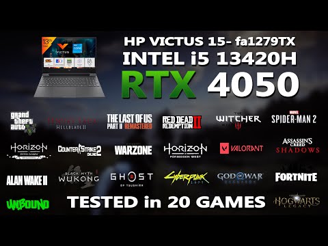 Видео: HP VICTUS 15 — игровой тест Intel i5 13420H + RTX 4050 | Протестировано в 20 играх | RTX 4050 |