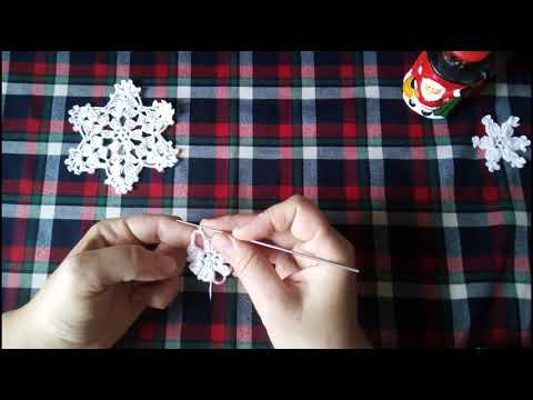 Видео: Снежинка крючком 1.