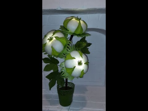 Видео: Оригинальный  светильник - хлопок/ DIY From wildflowers to exotic flowers