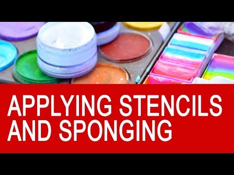 Видео: Бесплатные уроки аквагрима с использованием трафаретов и спонжа