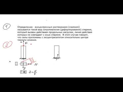 Видео: Лекция по внецентренному сжатию (растяжению) образца 2022 г