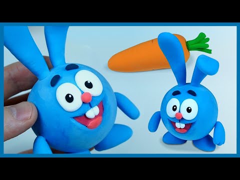 Видео: Как слепить Смешарика КРОША. Пластилин воздушный BRAUBERG Kids.