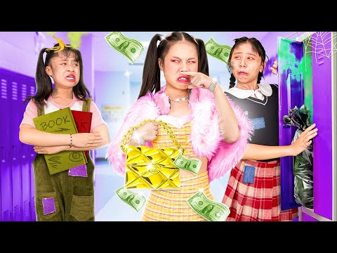 Видео: Первый День Богатая Baby Doll В Бедной Школе! Богатый Vs Бедный Студент