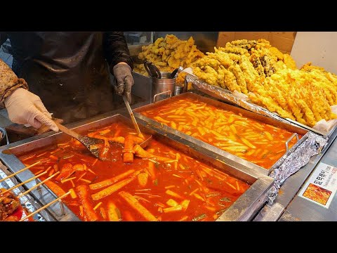 Видео: Потрясающий масштаб! ТОП-5 аппетитных ларьков с едой, токпокки, жареной едой