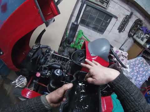 Видео: Регулеровка клапанов замена коромысел Синтай 220