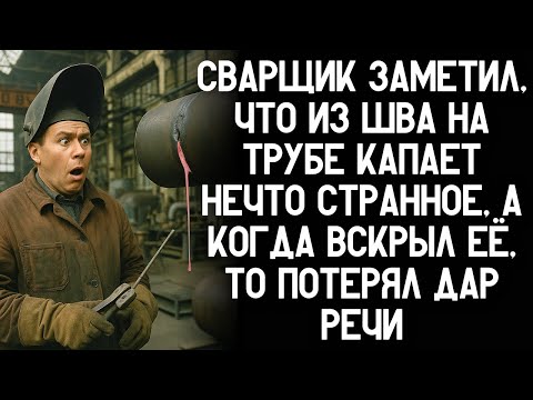 Видео: Сварщик заметил, что из шва на трубе капает нечто странное, а когда вскрыл её, сразу обомлел