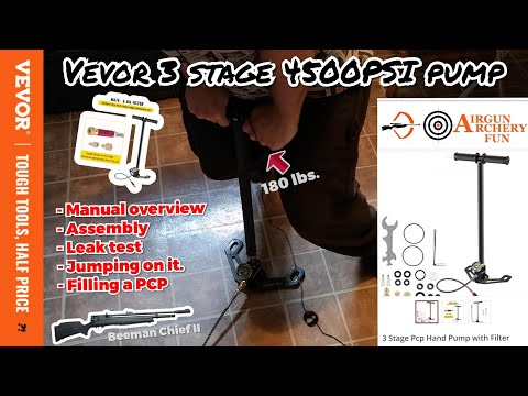 Видео: Трехступенчатый ручной насос Vevor 4500psi. Распаковка/Сборка и первые впечатления [Доступно на A...