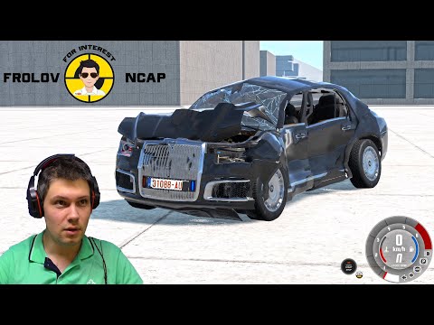Видео: Краш тесты Aurus Senat  в BeamNG.drive//Frolov Ncap.