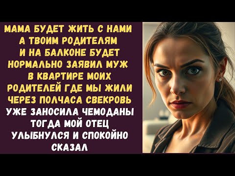 Видео: «Мама будет жить с нами а твоим родителям и на балконе будет нормально заявил муж в квартире