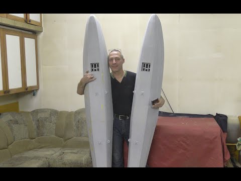 Видео: Beechcraft Model 18 Постройка самолета на радиоуправлении. (Фильм 4 изготовление поплавков )