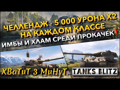 Видео: 🔴Tanks Blitz ПОТ В ЧЕЛЛЕНДЖ - НАНЕСТИ 5 000 УРОНА X2 НА КАЖДОМ КЛАССЕ🔥 ИМБЫ И ХЛАМ СРЕДИ ПРОКАЧЕК❗️