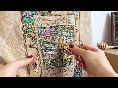 Видео: Вышивка крестиком. Готовые работы Sunflower sampler и Gathering Honey. Текущие процессы