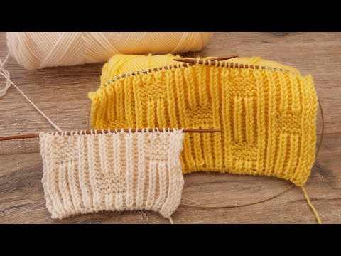 Видео: Двухсторонний узор для шарфа из петель бриошь 🌻 Pattern for a scarf from brioche loops