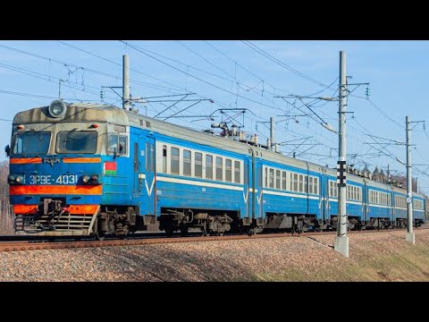 Видео: Жлобин. Поездка на электропоезде №6460 Жлобин - Гомель (Жлобин - Гомель) №ЭР9Е-4031/ЭР9Е-4032