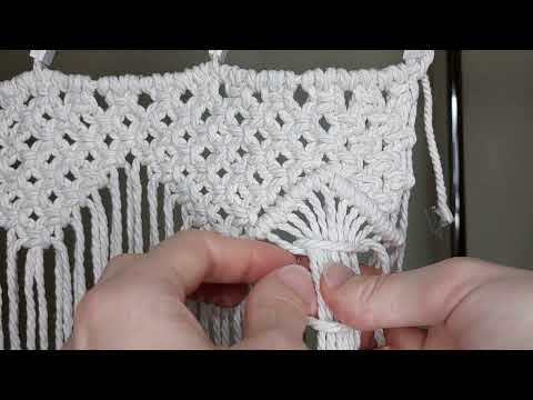 Видео: Мастер-класс штора в технике макраме. Часть вторая.